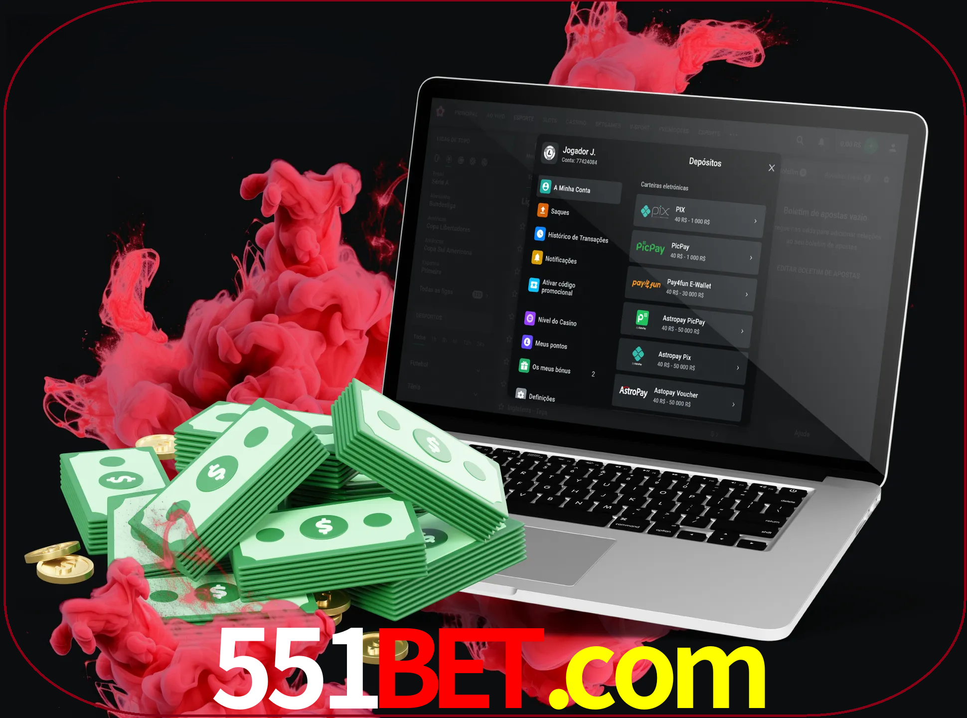 Para efetuar um depósito na sua conta 551bet, basta escolher o método de depósito e especificar o montante.